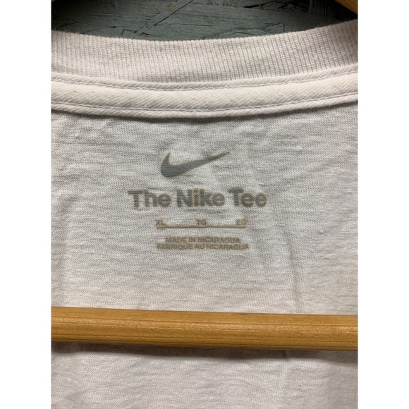Nike The Nike Tee Kids Size XL White Black Logo Short Sleeve Crew Neck Casual - Picture 4 of 7